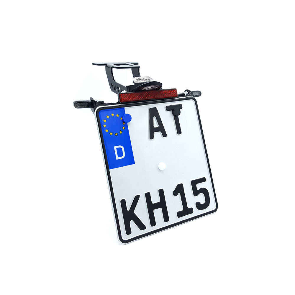 alpha Technik Kit de portamatrículas-luz de intermitente M-LED (anterior, delanteroe + trasero) para Kawasaki Z650 y Ninja 650 Tipo: ER650K / EX650M a partir del año de modelo 2020