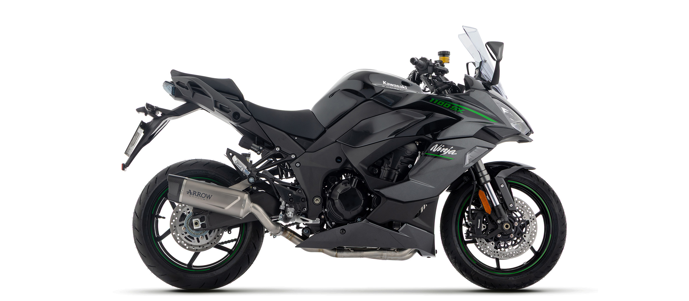 ARROW Escape INDY RACE EVO Titanio para Kawasaki Ninja 1100 SX Año de modelo 2025-