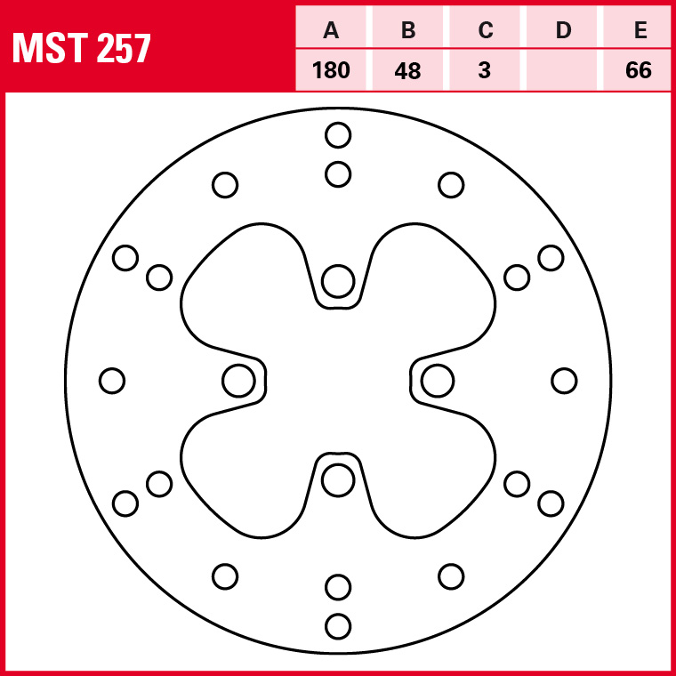 TRW disco de freno Fijo Allround MST257