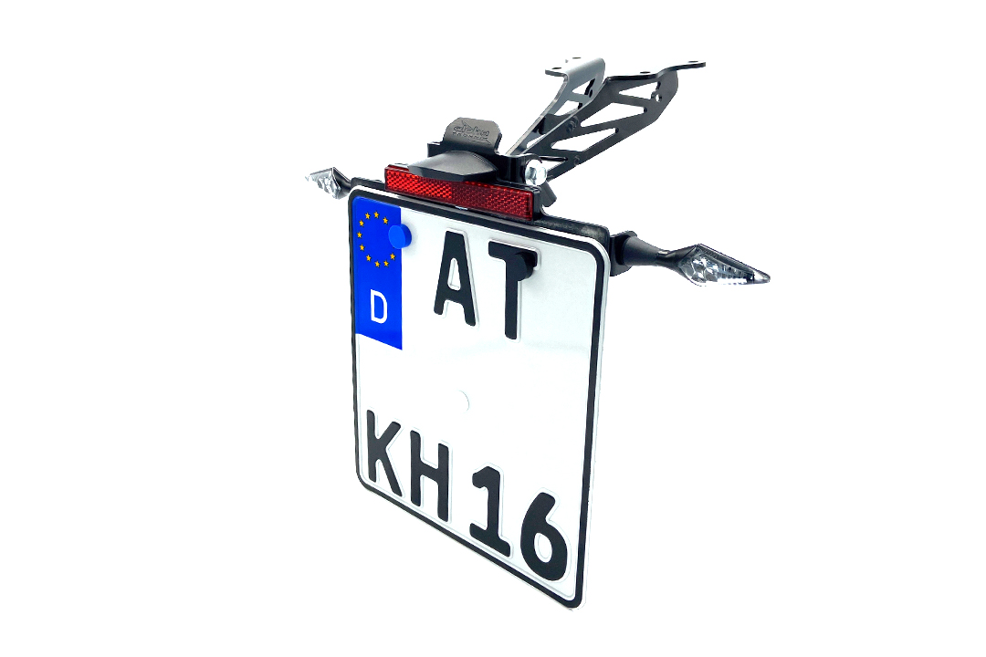 Soporte de matrícula alpha Technik para Yamaha MT09 / Tracer 900, Tipo RN29 / RN43 / RN57 Año del modelo 2015-