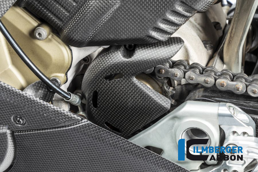 Cubrecadenas de carbono Ilmberger mate para Ducati Panigale V4 / V4S a partir de 2018