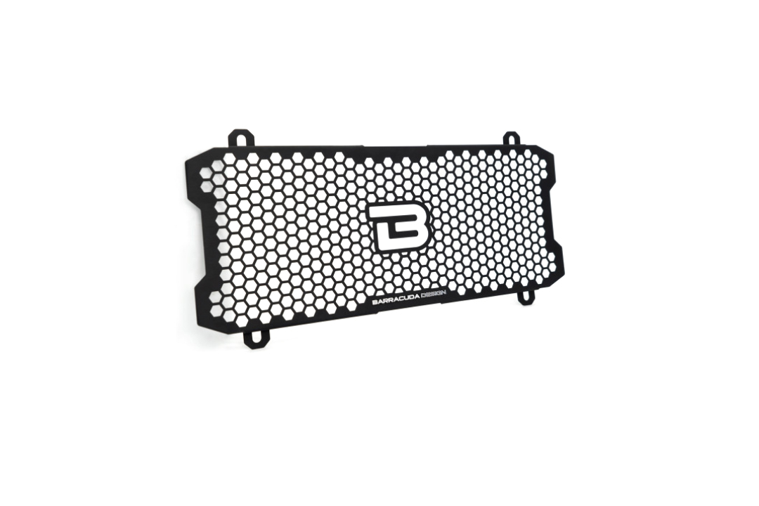 Barracuda protección del radiadoz, Aluminio negro, para Kawasaki Z650 a partir del año de modelo 2017-