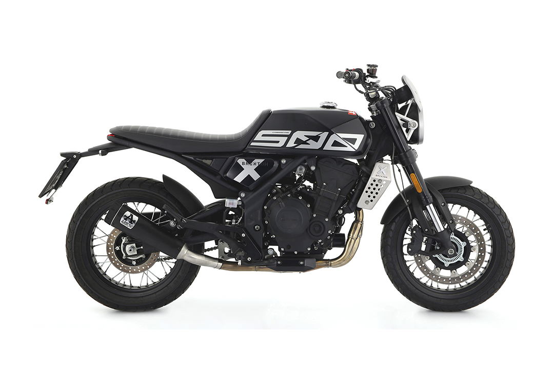 Escape ARROW REBEL Sip-On para Brixton CrossFire 500 X 2021-, acero inoxidable negro