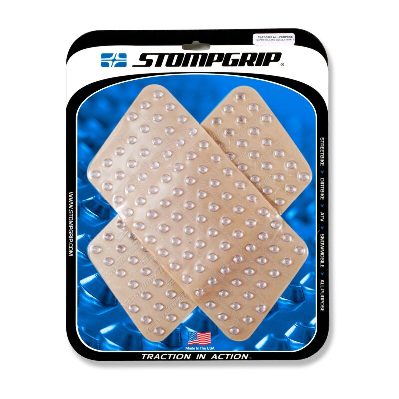 Stompgrip Universal grande transparente, Super Volcano para Honda ST1300, 2002-2012, XRV750 African Twin, 2000-2003 y Yamaha XT1200Z Super Tenere (Worldcrosser), 2012-2015