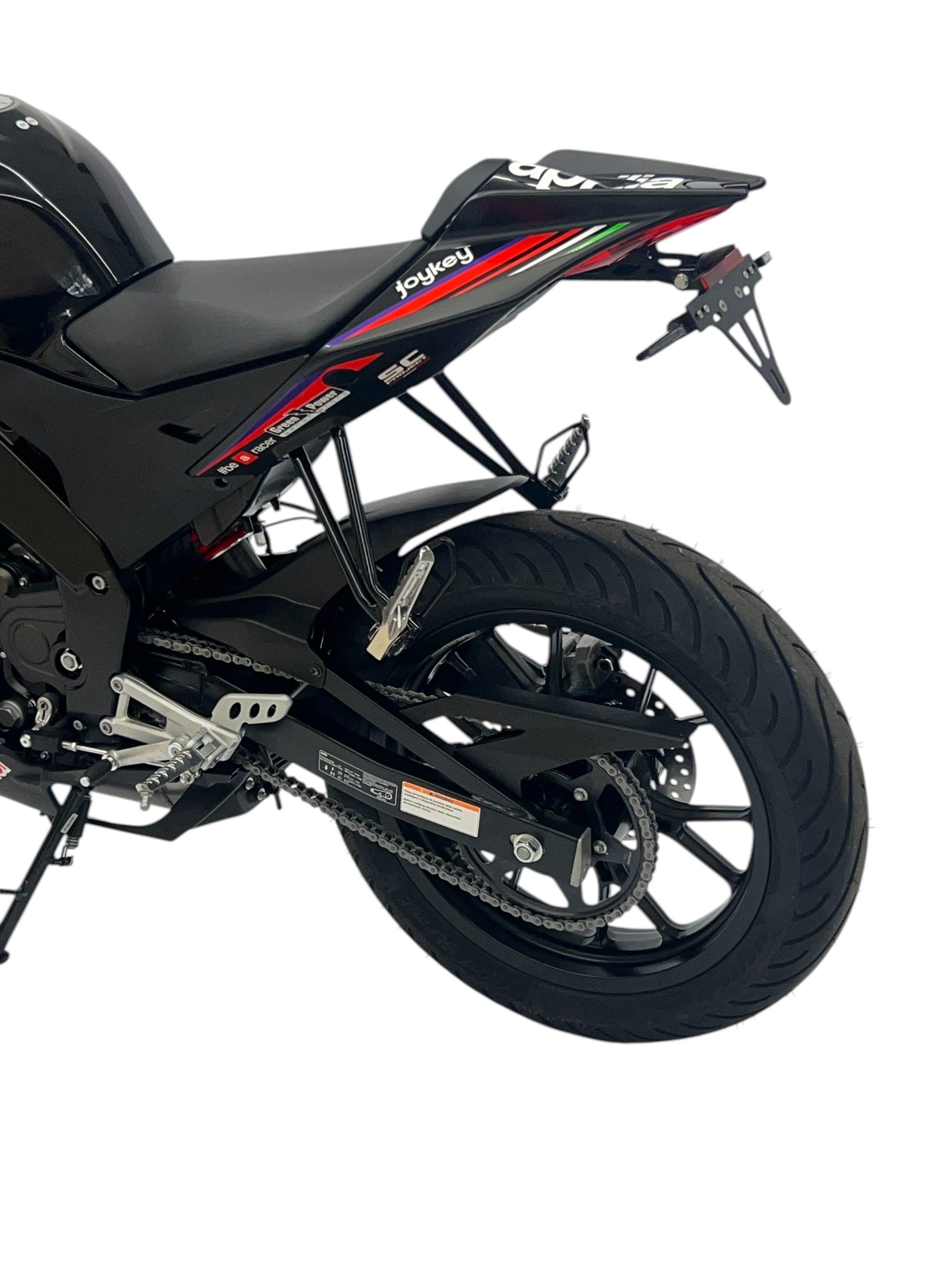 Soporte de matrícula alpha Technik para Aprilia RS125 y Tuono 125, Tipo XA / XT, Año del modelo 2021-