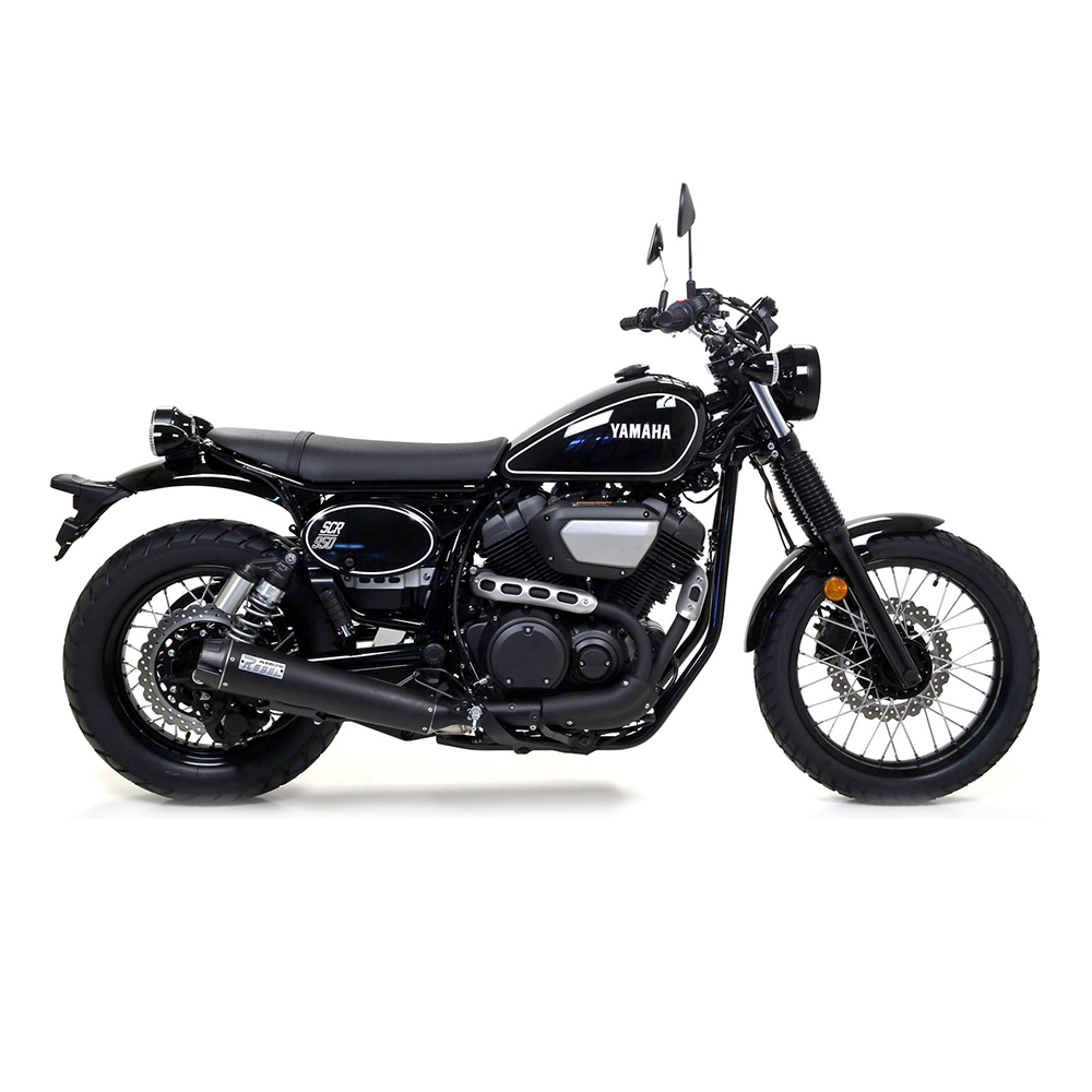 ARROW Escape REBEL DARK para Yamaha SCR950 2017-, Acero inoxidable negro (Solo con colector ARROW)