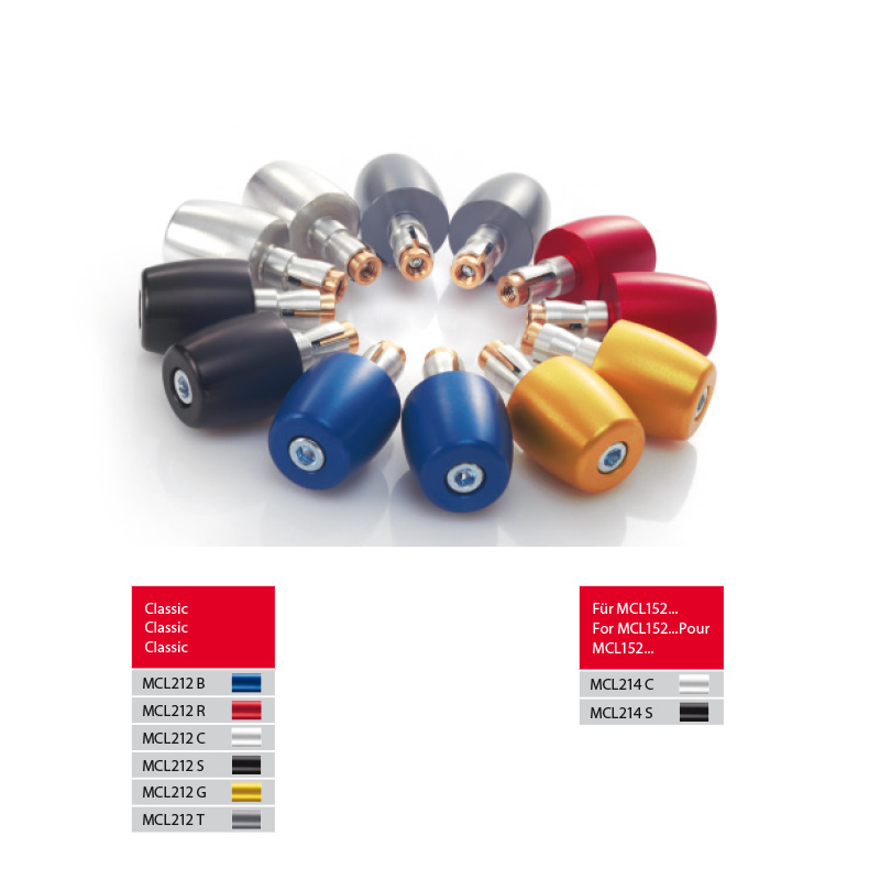 TRW Contrapesos de manillar Classic MCL212-C Aluminio, anodizado plateado