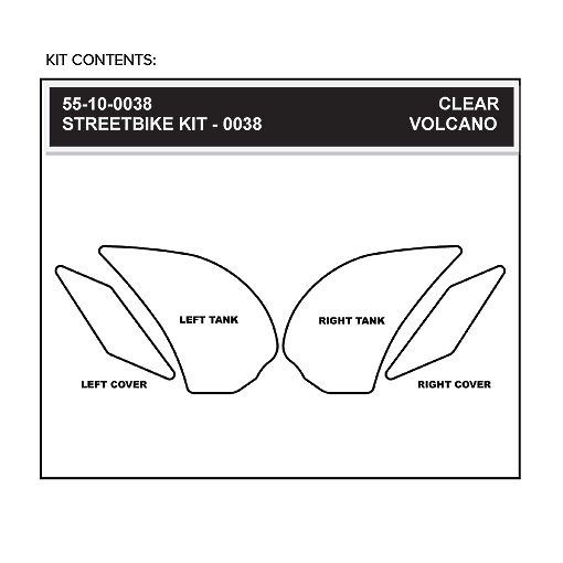 Stompgrip híbrido, Volcano, para Kawasaki Z1000, 2010-2016