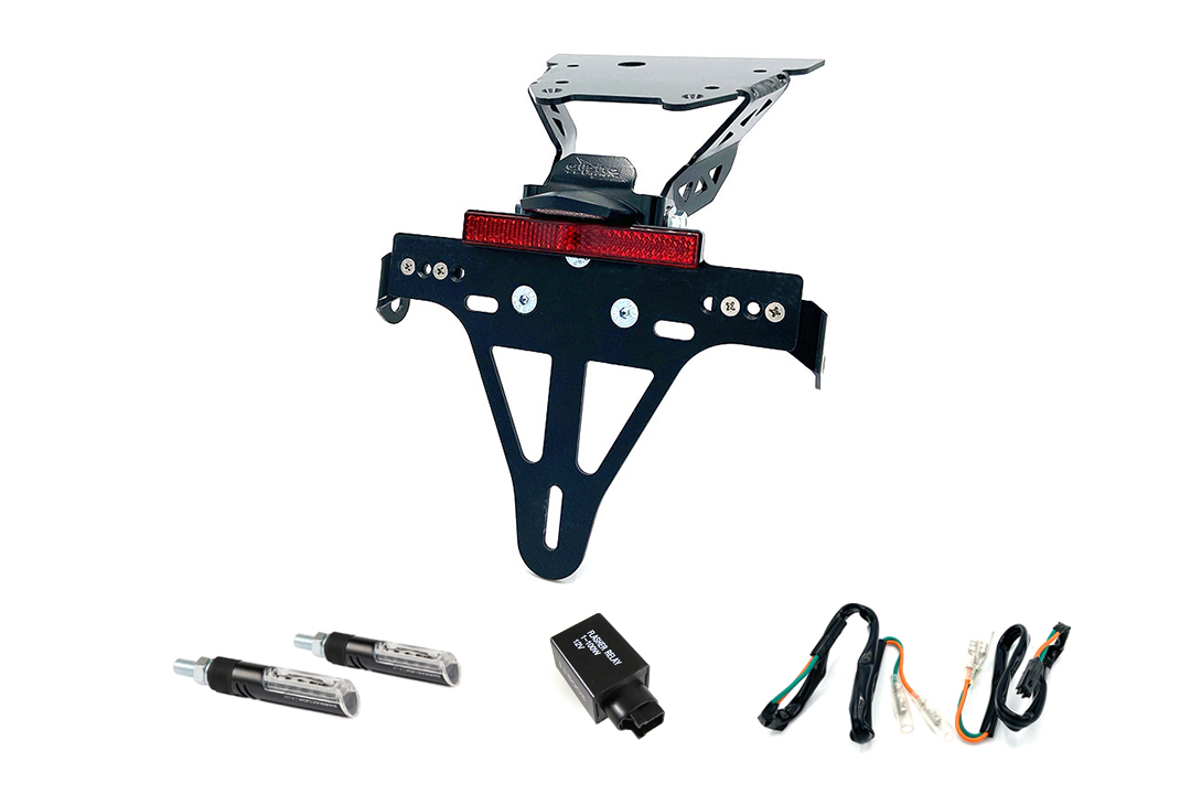 Kit soporte de matrícula-luz de intermitente IDEA para Honda NC700S/750S Tipo RC61/70 a partir del año modelo 2012 (Trasero)
